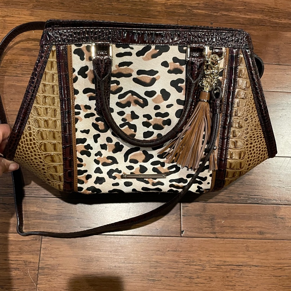 BRAHMIN Arden Satchel Tan Capella Purse Handbag